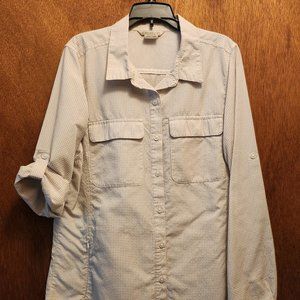 Exofficio Women's Insect Repellent Field Shirt - Checkered Tan - M/M 8/10